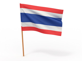 flag fluttering in the wind. Thailand
