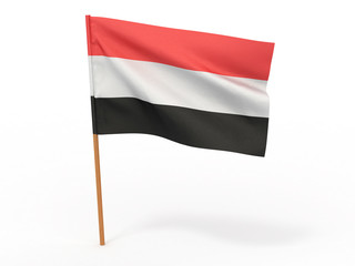 flag fluttering in the wind. Yemen
