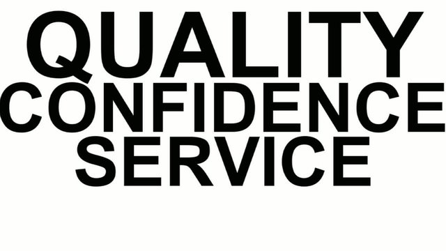 quality, confidence, service, experience