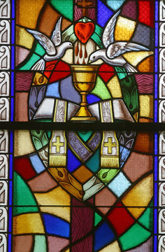 Holy Orders, Seven Sacraments, Stained Glass