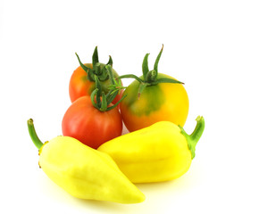 Fototapeta na wymiar Tomatoes and peppers