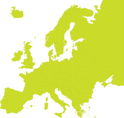 Obraz premium Vector map of european countries