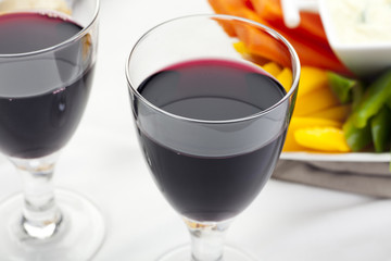 Red WIne and Appetizers