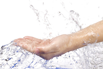 water on hand