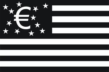 euro + dollar = amero? (black and white version)