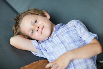 Fototapeta premium Cute little boy portrait