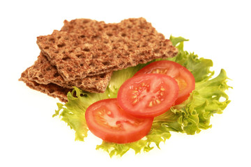 Ryvita with Tomato and Lettuce