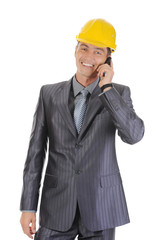 Businessman talking on the phone