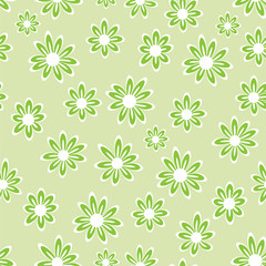 grean floral pattern - simless