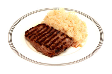 Steak with Sauerkraut