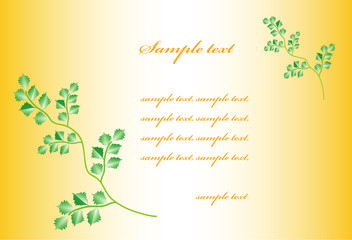 Nature background, sample text, vector