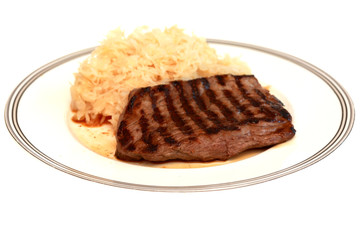 Steak with Sauerkraut