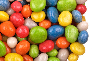 Multicolored sweets covered with glaze