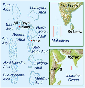 Landkarte von den Malediven