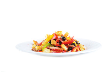 salad on  plate