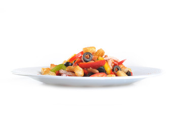 salad on  plate