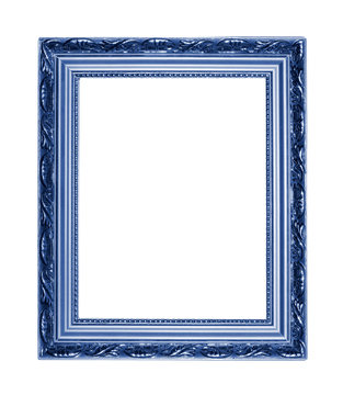 old blue picture frame