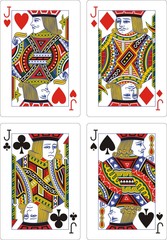 playing cards classic jack 62x90 mm