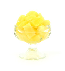 Pineapple chunks in dish