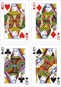 playing cards classic queen 62x90 mm