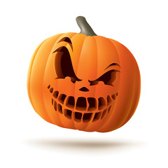 Scary Jack O Lantern floating on air.