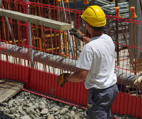 ouvrier sur le chantier