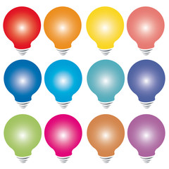 ampoules colorées