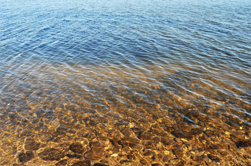 Beautiful lake or river, close-up