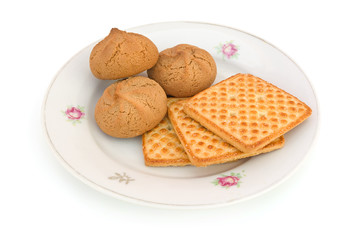 Plate with sweet cookies