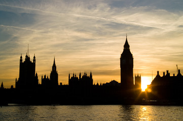 Sunset at houses of Parliament