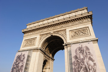 Fototapeta na wymiar Arch De Triomphe, Paris, France..