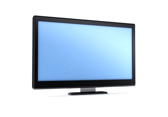3D rendering of tv,lcd monitor on white background.
