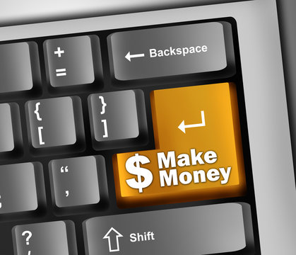 Keyboard Illustration "Make Money"