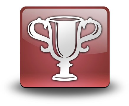 Red 3D Effect Icon "Award Cup"