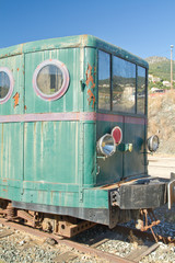 ancien wagon de locomotive corse