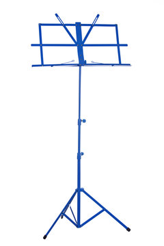 Blue Music Stand Isolated on White
