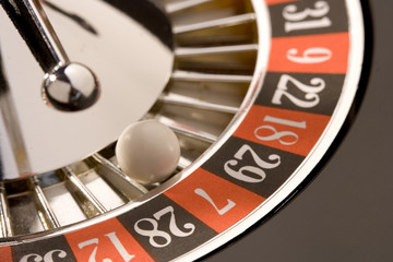Obraz premium Sieben im Roulette