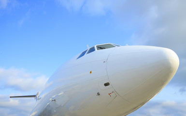 White passanger airplane