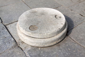 a stone circle on the ground