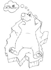 Eisbär, Eisscholle, träumen, Urlaub, Südsee