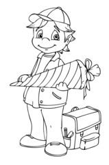 Junge, Kind, Einschulung, Schule, Schultüte