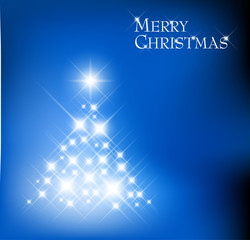 Christmas tree made of light