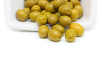 Olives on a plate.