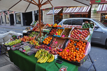 colourful city centre Fruit stall