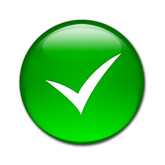 Boton brillante simbolo verificar