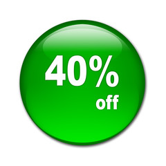 Boton brillante texto 40% off