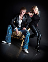 happy man and a woman