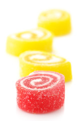 Red and yellow candy
