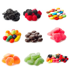 collage variety of candy