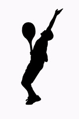 silhouette of a tennis player